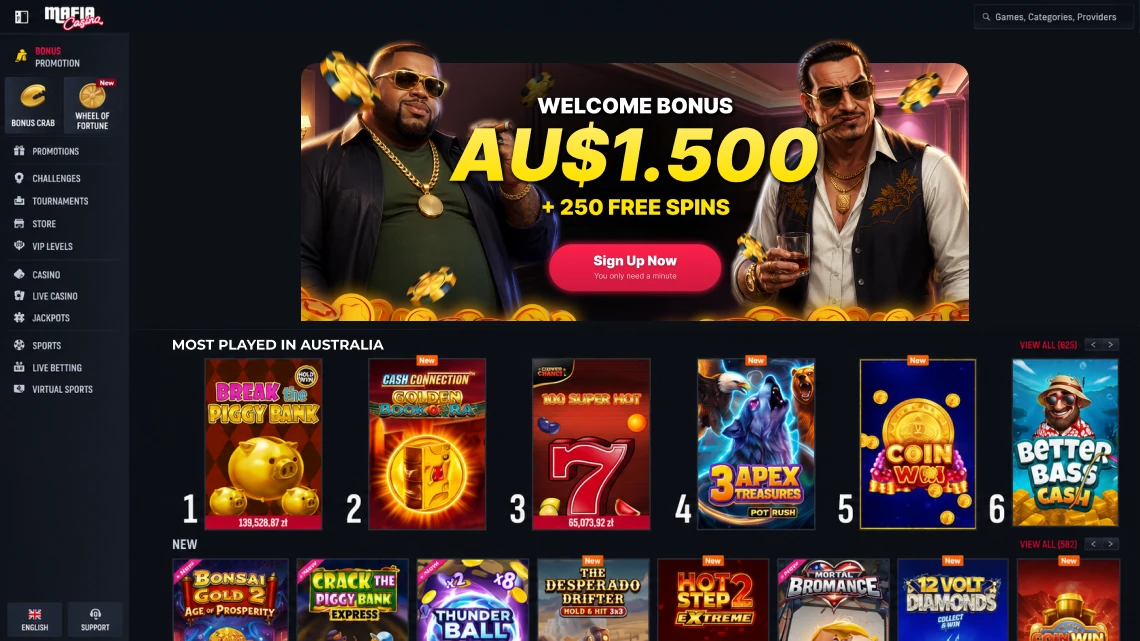 Mafia Casino online casino games lobby